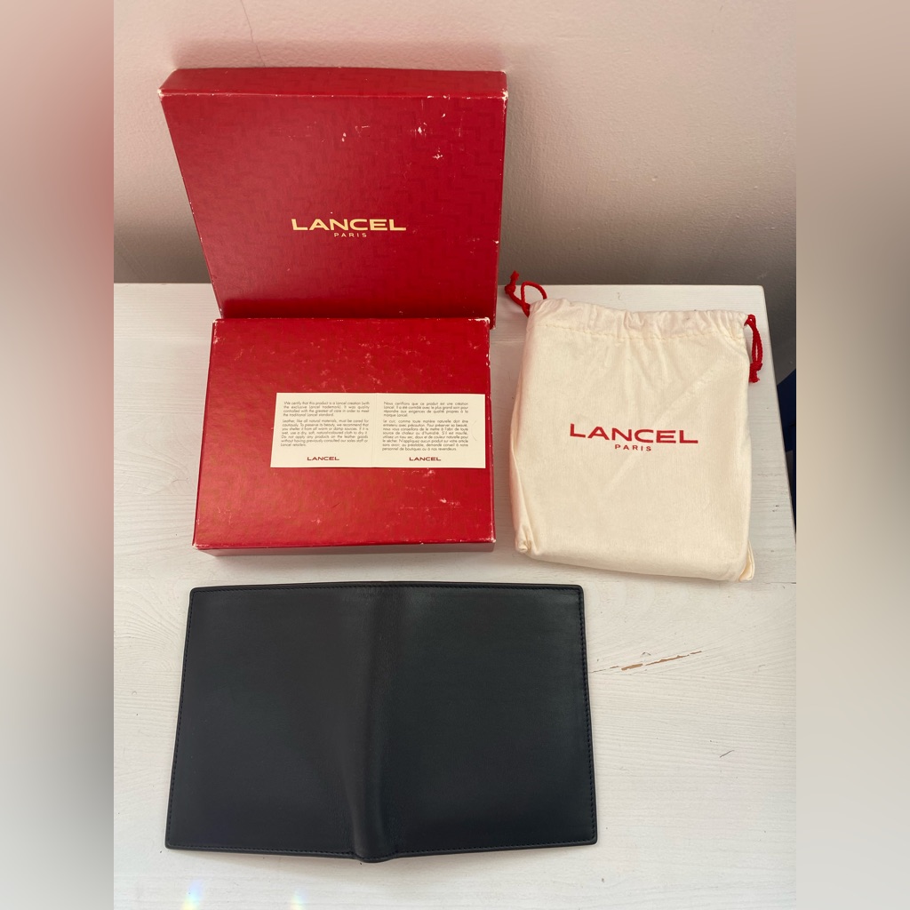 Lancel Black Leather Wallet Man’s